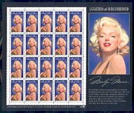Marilyn Monroe - Mint Sheet 1st in Legends of Hollywood Series United States, 1995